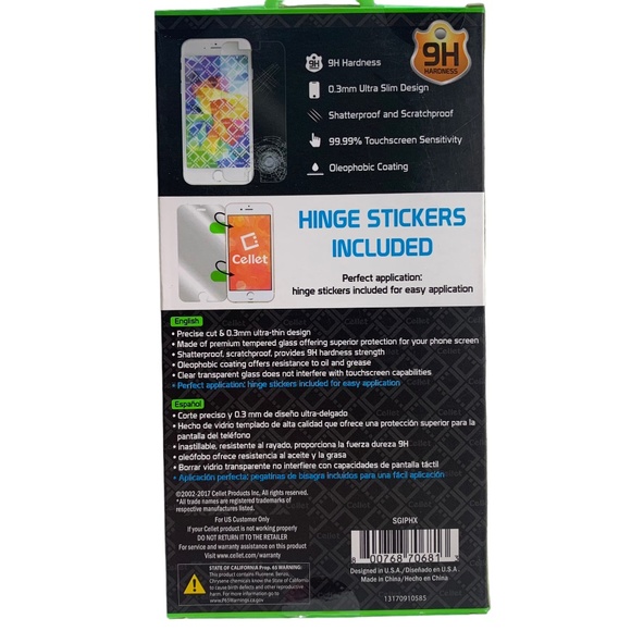 Cellet Tempered Glass Screen Protector iPhone X - Picture 2 of 2